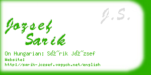 jozsef sarik business card